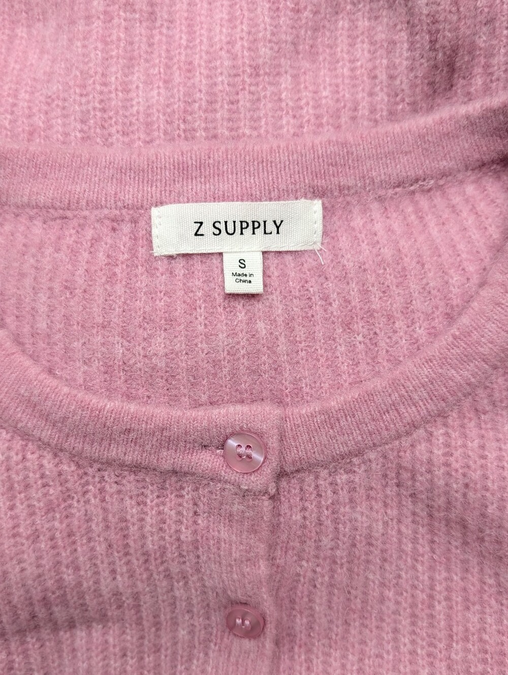 Z Supply Medina Cozy Rib Cardigan in Pink Crush - Picture 5 of 6